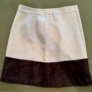 LOFT Light Grey and Black Skirt